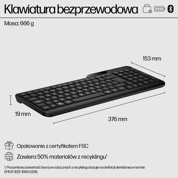 HP 475 Dual-Mode Wireless Keyboard