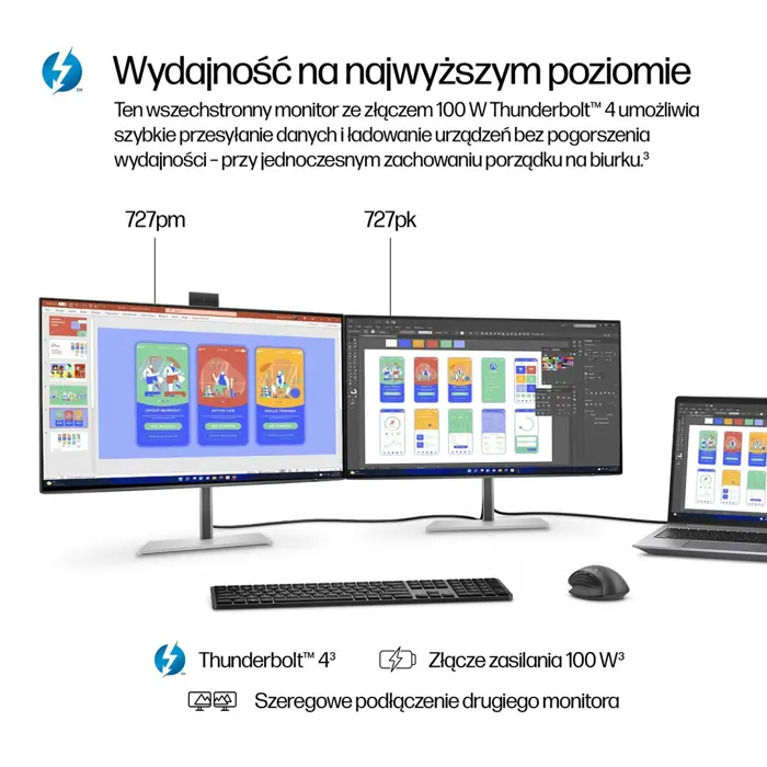 HP 727pk IPS 4K 3840x2160@60Hz DP/HDMI/USB-C 400cd