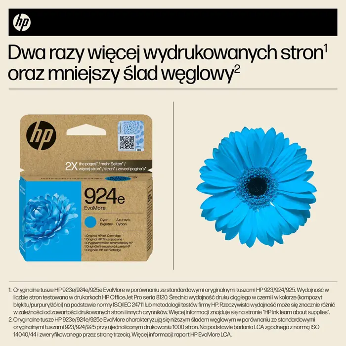 HP 924e EvoMore Cyan Original Ink Cartridge
