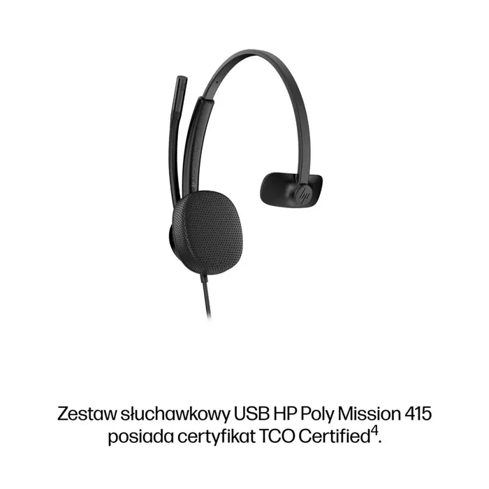 HP Poly Mission 415 Monaural USB Wired Headset