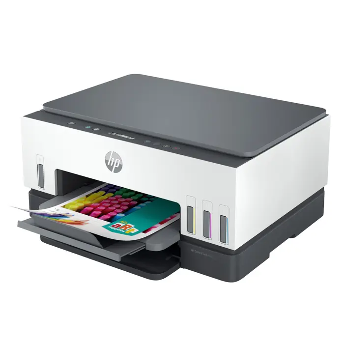 HP SMART Tank 670 / drukarka wielofunkcyjna / A4 / skaner / kopiarka / druk / 4800x1200dpi / USB / WiFi / BT / szaro-biały