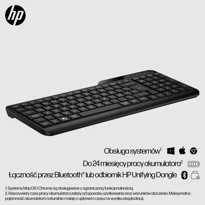 HP Tastatur 475 Dual-Mode Wireless Keyboard (DE)