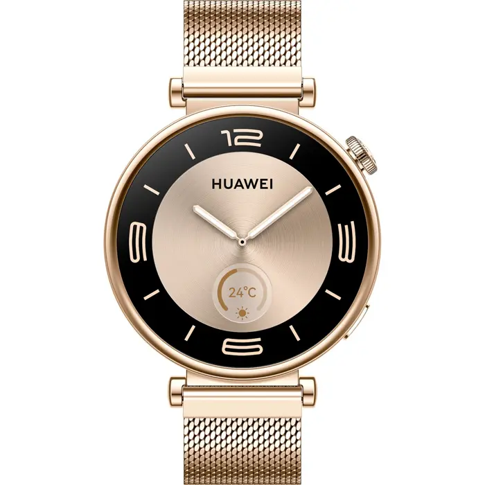 Huawei Watch GT4 41mm (Aurora-B19M), Smartwatch (gold/white, gold Milanese strap)