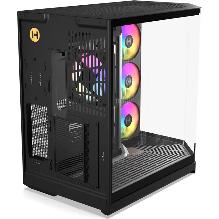 HYTE Y50 Pitch Black (black, tempered glass x 3)