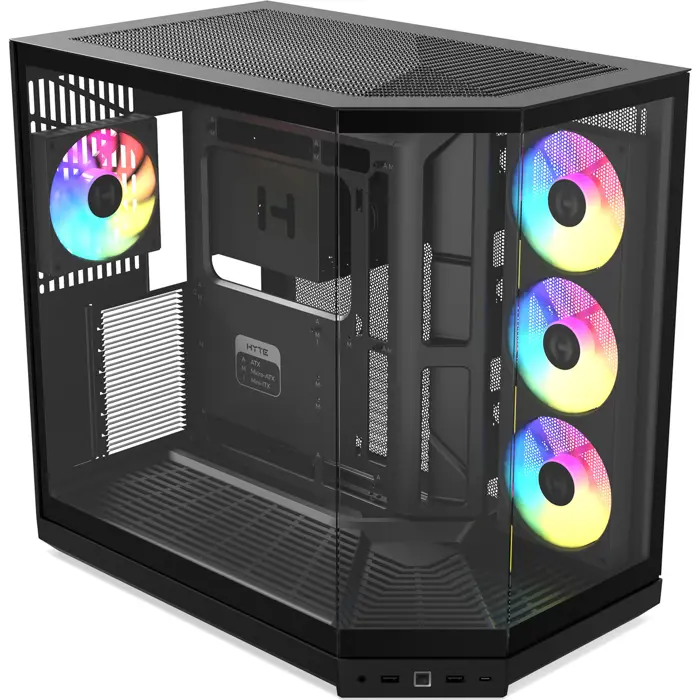 HYTE Y50 Pitch Black (black, tempered glass x 3)
