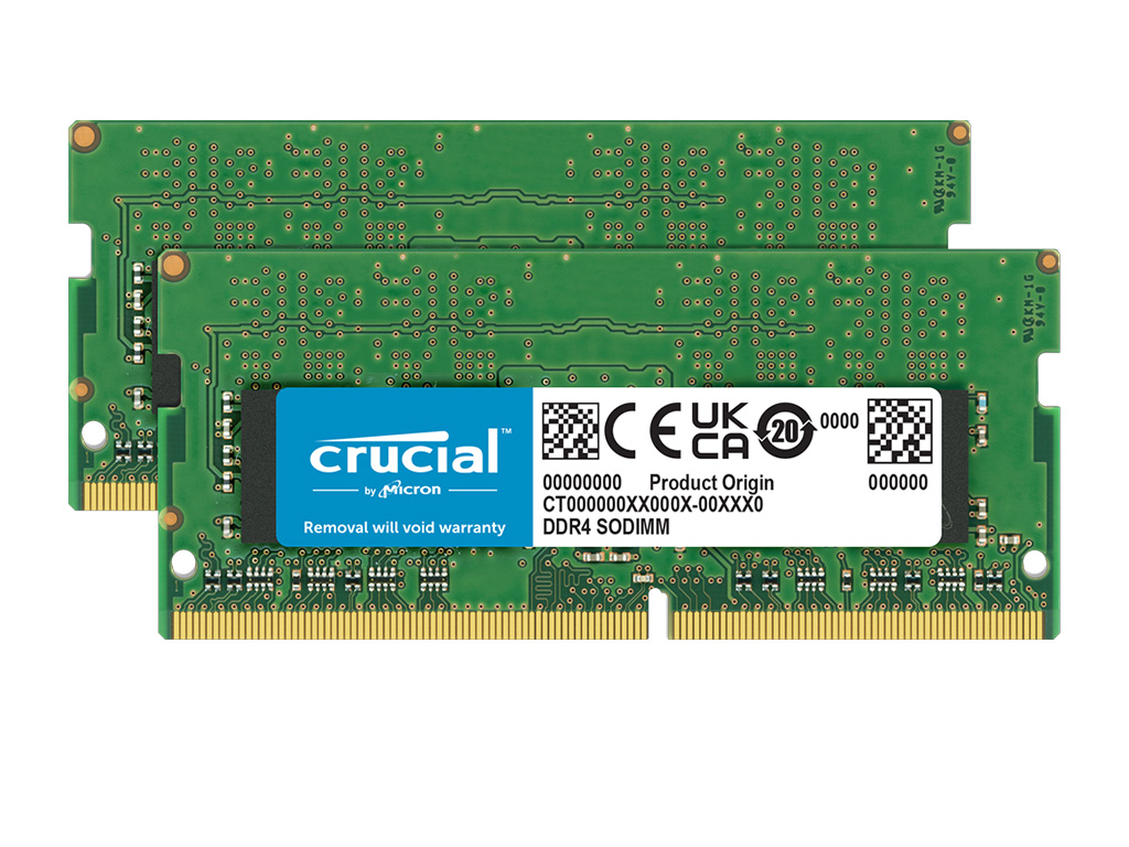 RAM SODIMM DDR4 64GB Kit (2x 32) PC4-25600 3200MT/s CL22 1.2V Crucial - CT2K32G4SFD832A