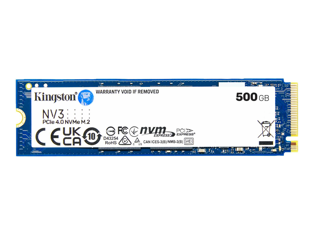 SSD 500GB M.2 80mm PCI-e 4.0 x4 NVMe, Kingston NV3 (SNV3S/500G) - SNV3S/500G
