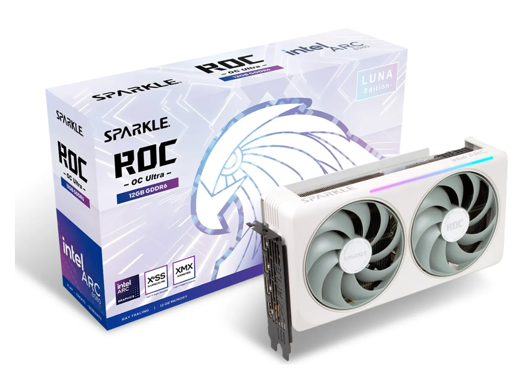 Grafična kartica Intel ARC B580 ROC Luna OC Ultra, 12GB GDDR6, PCIe 4.0 x8, 3xDisplayPort, 1xHDMI, Sparkle - SB580RW-12GOC