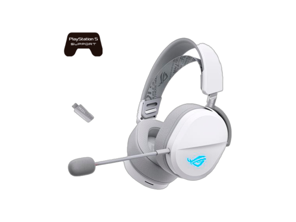 Slušalke ASUS ROG Pelta Wireless, Bluetooth, bele - 90YH0410-BHUA10