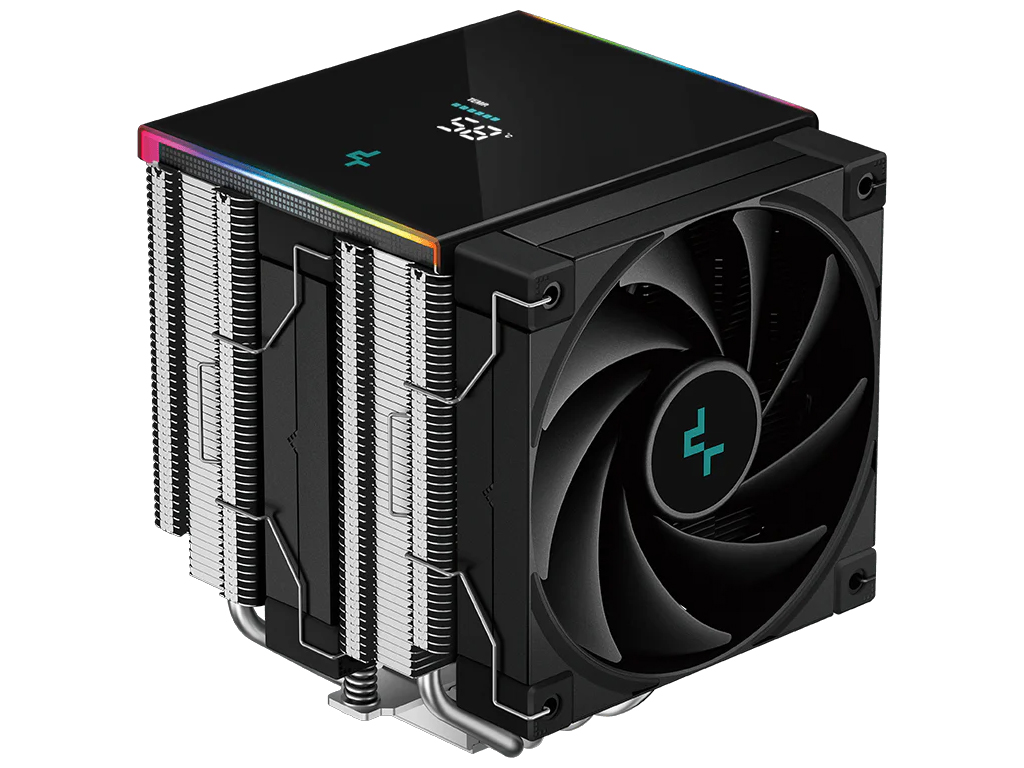 Hladilnik za procesor DeepCool AK620 DIGITAL SE, 2x120mm, ARGB, LCD, črn - R-AK620-BKADMN-GJD