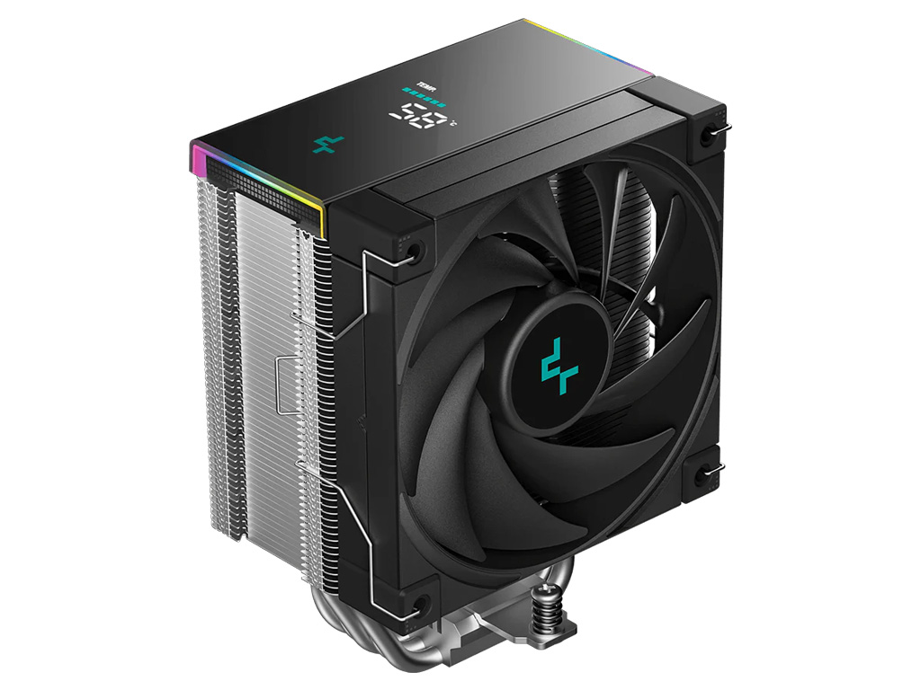 Hladilnik za procesor DeepCool AK500S DIGITAL SE, 120mm, ARGB, LCD, črn - R-AK500S-BKADMN-GJD
