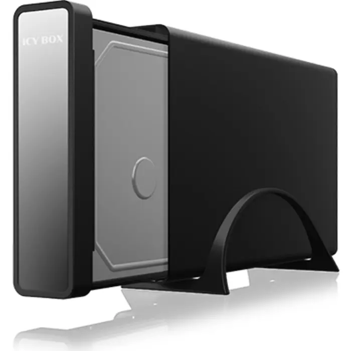 ICY BOX IB-382H-C31, drive housing (black, for 1x HDD/SSD with USB 3.2 (Gen 2) Type-C connector and USB hub)