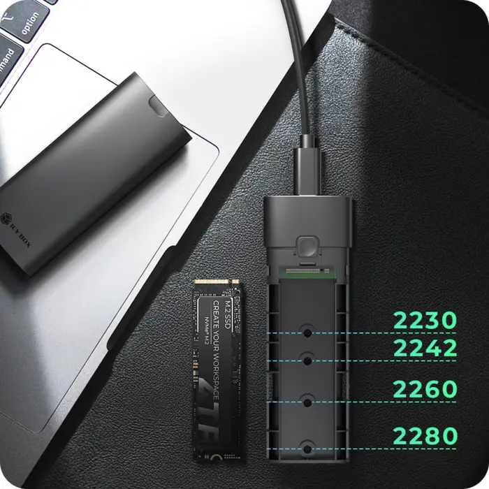 Icy Box Spade Case 1806 (black, with USB 3.2 Gen 2 Type-C)