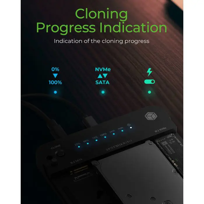 Icybox IB-2915MSCL-C31 "clone & dock" station for M.2 NVME & SATA 2.5”/3.5” SSD/HDD