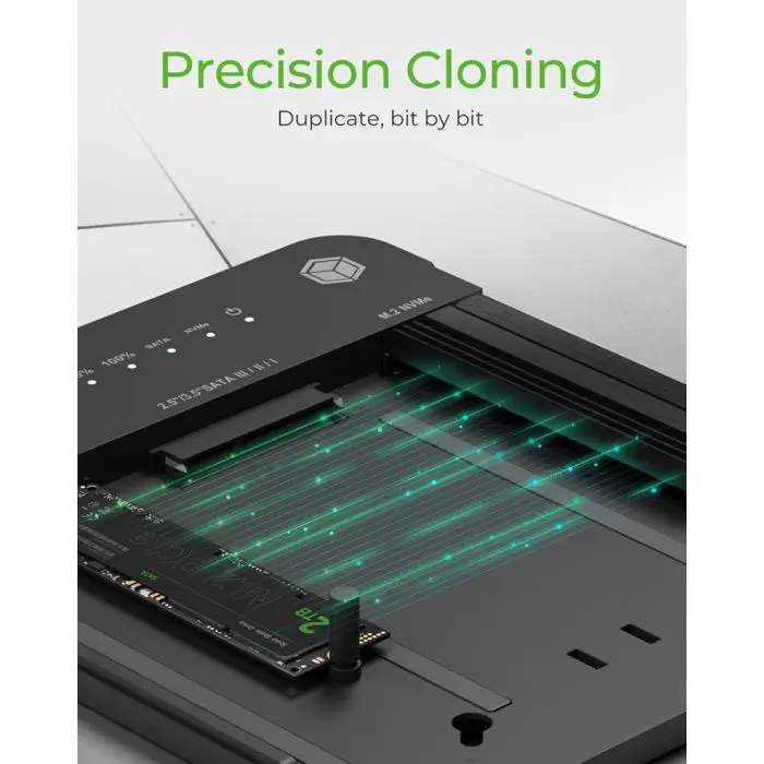 Icybox IB-2915MSCL-C31 "clone & dock" station for M.2 NVME & SATA 2.5”/3.5” SSD/HDD