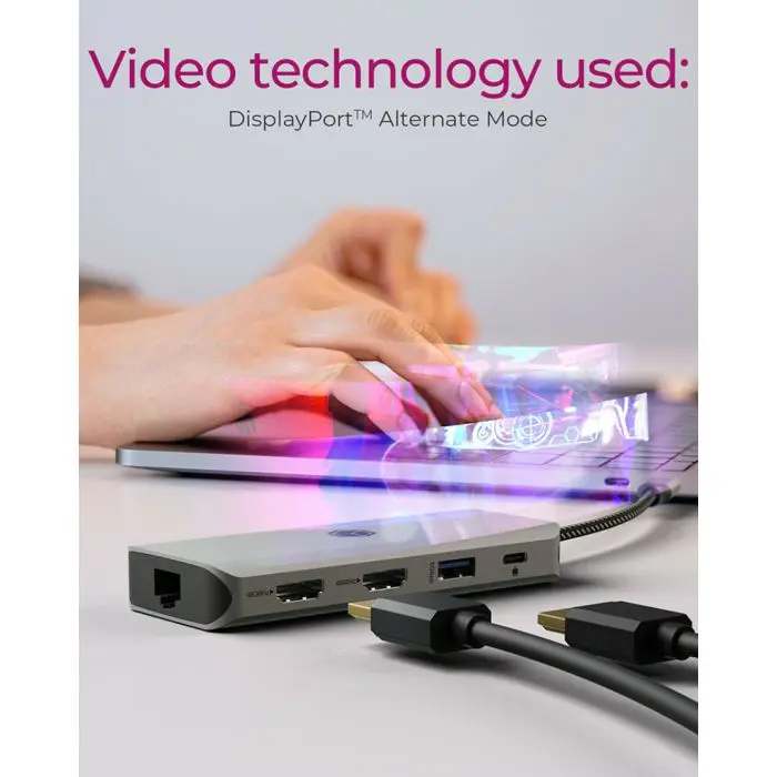 IcyBox IB-DK4012-CPD USB-C 9-in-1 docking station with Power Delivery 100W