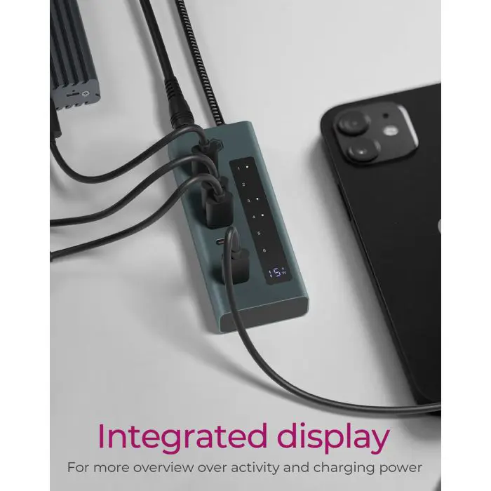 Icybox IB-HUB1457-C31 7-port hub interface USB 3.2 Type-C