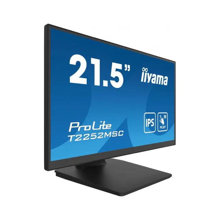 IIYAMA 22" T2252MSC-B2AG FHD (1920×1080) IPS, 16:9, 5ms, 250 cd/m2, 1000:1, 1xHDMI, 1xDP, 2xUSB-A, zvučnici, crni