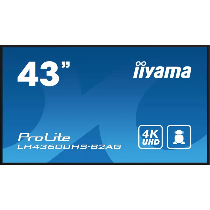 Iiyama LH4360UHS-B2AG, public display (black (matt), UltraHD/4K, VA, speakers)