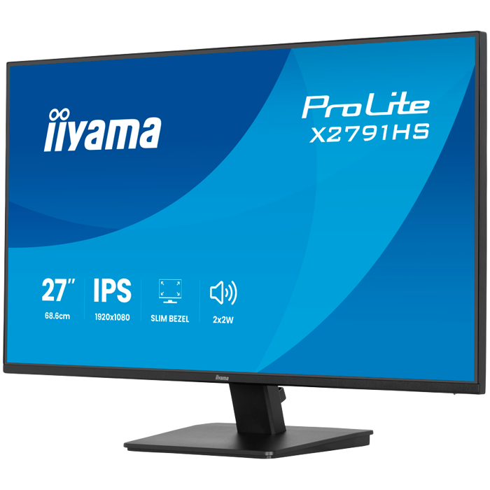 IIYAMA Monitor LED X2791HS-B1 27" IPS panel 1920x1080 120Hz 1ms MPRT 350cdm2 1500 1 Speakers HDMI DisplayPort