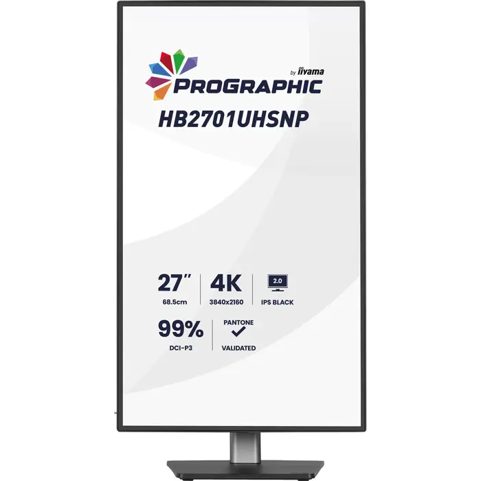 iiyama ProGraphic HB2701UHSNP-B1, LED monitor - 27 - black (matt), UltraHD/4K, IPS, HDMI, DP, USB-C, USB hub