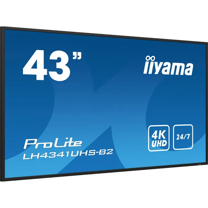 iiyama ProLite LH4341UHS-B2, Public Display (black (glossy), UltraHD/4K, IPS, media player)