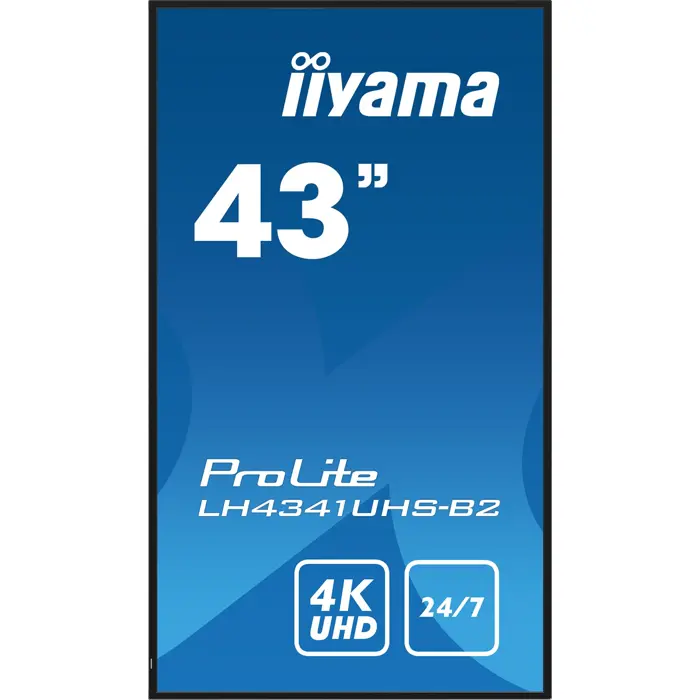 iiyama ProLite LH4341UHS-B2, Public Display (black (glossy), UltraHD/4K, IPS, media player)