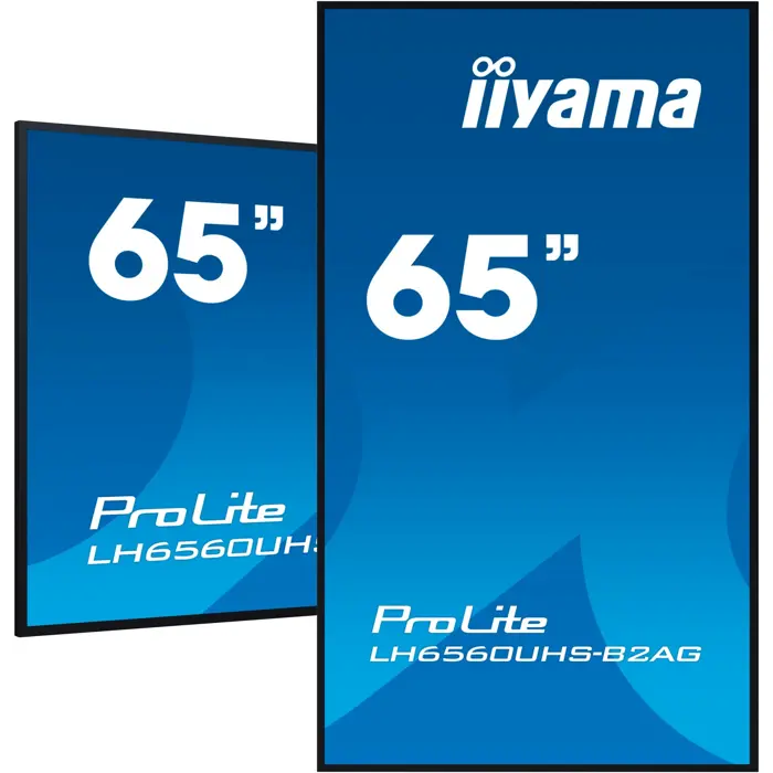 Iiyama ProLite LH6560UHS-B2AG, public display (black (matt), UltraHD/4K, VA, speakers)