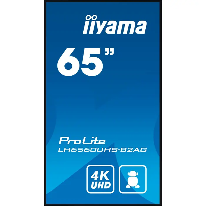 Iiyama ProLite LH6560UHS-B2AG, public display (black (matt), UltraHD/4K, VA, speakers)