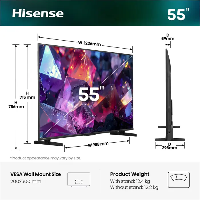 Iiyama ProLite T5529AS-B1AG (139 cm (54.6 inches), black (matt), UltraHD/4K, VA, touchscreen, Android, USB-C)