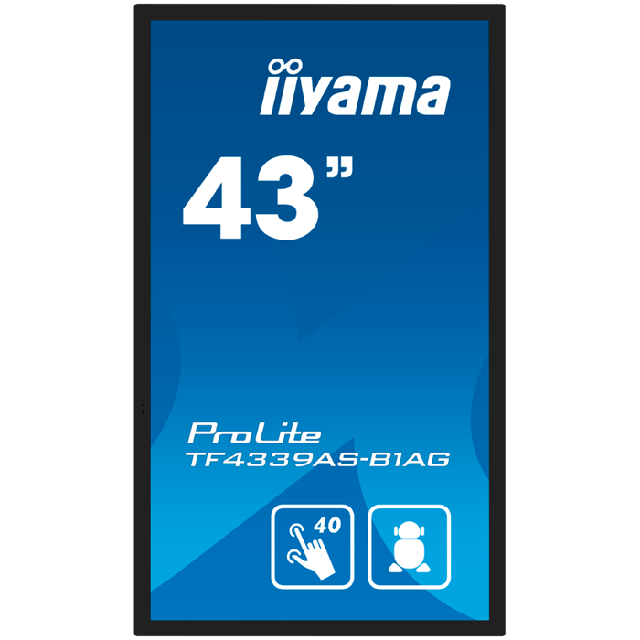 IIYAMA Prolite TF4339AS-B1AG Business Monitor - 108 cm (42.5"), 4K UHD (3840x2160), IPS LED, 60Hz, 8ms, 500 cd/m²