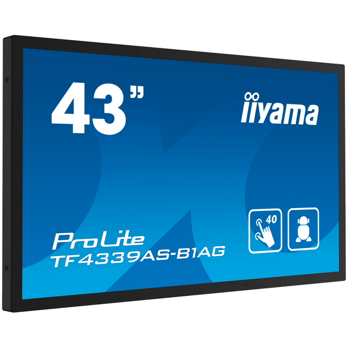IIYAMA Prolite TF4339AS-B1AG Business Monitor - 108 cm (42.5"), 4K UHD (3840x2160), IPS LED, 60Hz, 8ms, 500 cd/m²