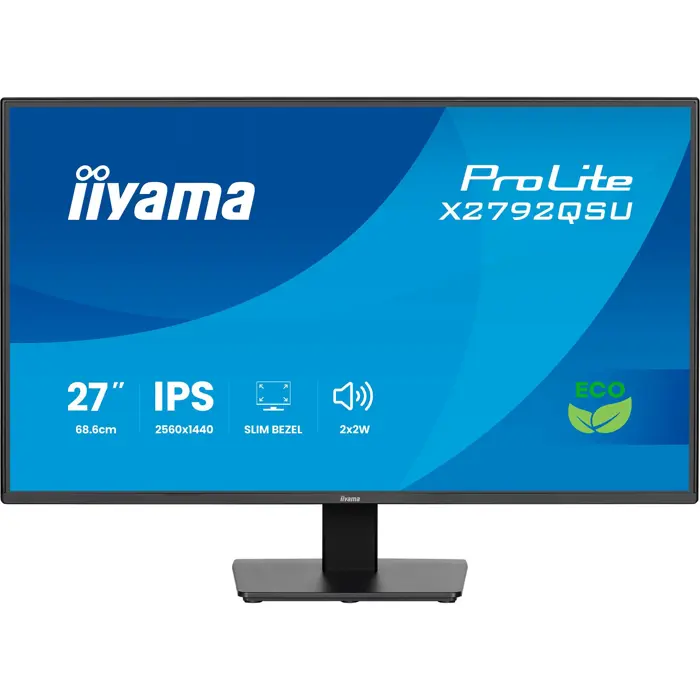 iiyama ProLite X2792QSU-B1, LED monitor - 27 - black (matt), QHD, IPS, HDMI, DP, USB hub, 120Hz panel