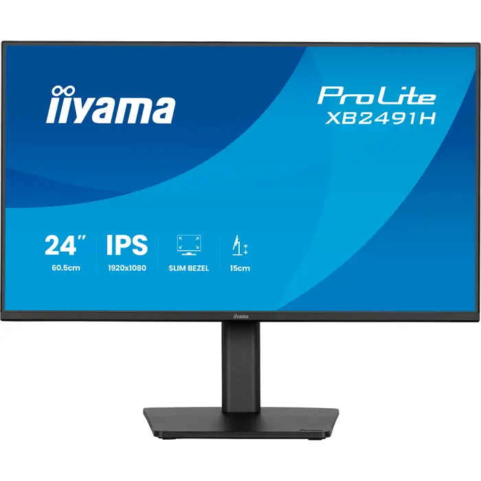 Iiyama ProLite XB2491H-B1 (60.5 cm (23.8 inches), black (matt), FullHD, IPS, HDMI, DP, ergonomic stand, 120Hz panel)