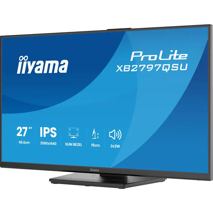 Iiyama ProLite XB2797QSU-B1 (68.5 cm (27 inches), black (matt), QHD, IPS, HDMI, DP, USB hub, ergonomic stand)