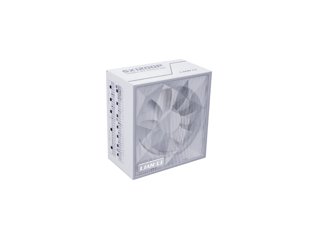 Napajalnik ATX Lian Li SX 1200W, 80PLUS Platinum, PCIe 5.1, ATX 3.1, Modularni, bel, SX1200P - G9P.SX1200P.W000.EU