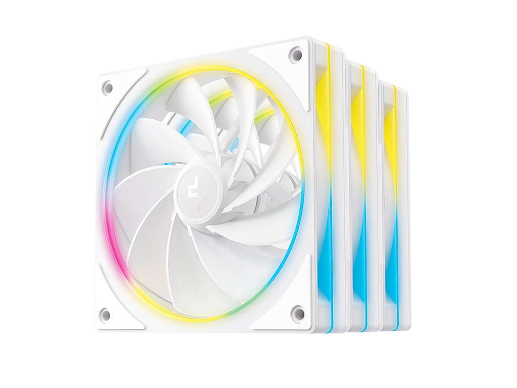 Ventilator za ohišje DeepCool FL12R SE WH 3-IN-1, ARGB, PWM, 120mm, 3 Pack, bel - R-FL12RSE-WHAPN3-G