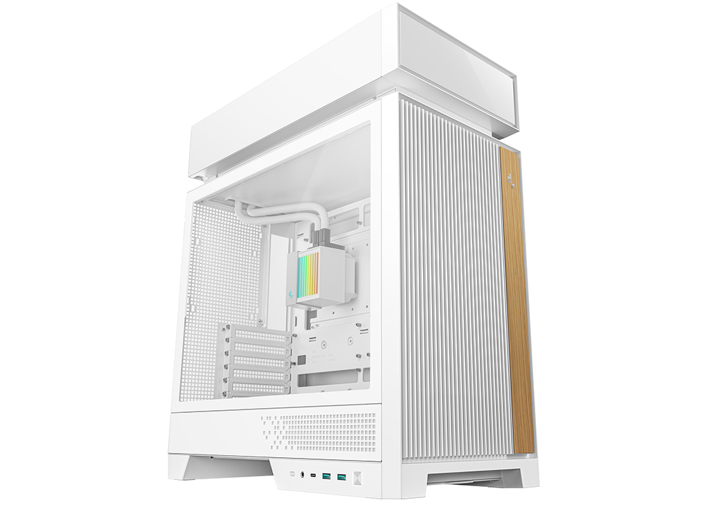 Računalniško ohišje DeepCool CL6600 WH, AIO 360mm, ATX, Midi-Tower, ARGB, kaljeno steklo, belo - R-CL6600-WHNNA0-G