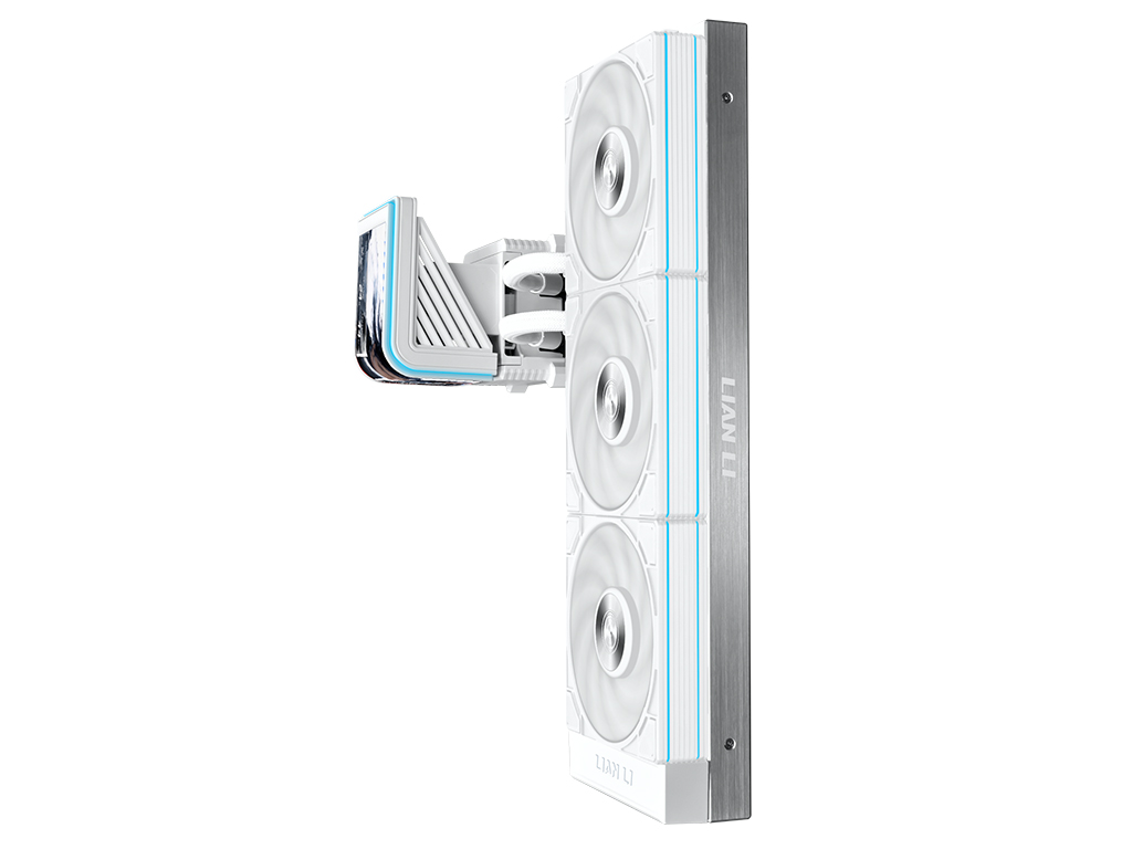 Komplet za tekočinsko hlajenje AIO Liquid Cooler Lian Li HydroShift II OLED Curved 360 P28 V2, bel - GHS2OLDC36PW