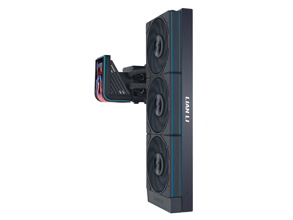 Komplet za tekočinsko hlajenje AIO Liquid Cooler Lian Li HydroShift II OLED Curved 360 P28 V2, črn - GHS2OLDC36PB