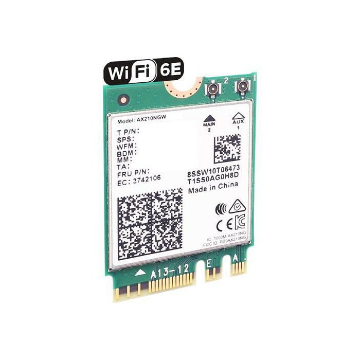 Intel Wi-Fi 6E AX210, WLAN + Bluetooth 5.2 Adapter - M.2/A-E-Key AX210.NGWG.NV