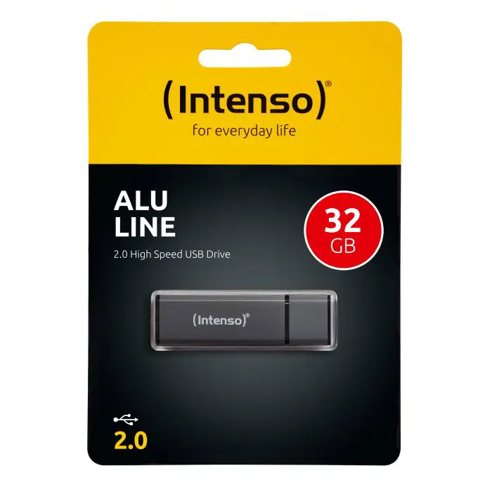 Intenso 32GB Alu Line USB 2.0 Memory Stick - Anthracite