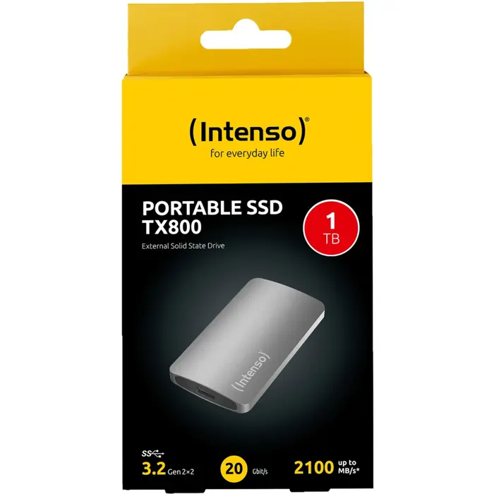 Intenso External SSD TX800 2 TB (anthracite, USB-A 3.2 Gen 2x2 (20 Gbit/s))