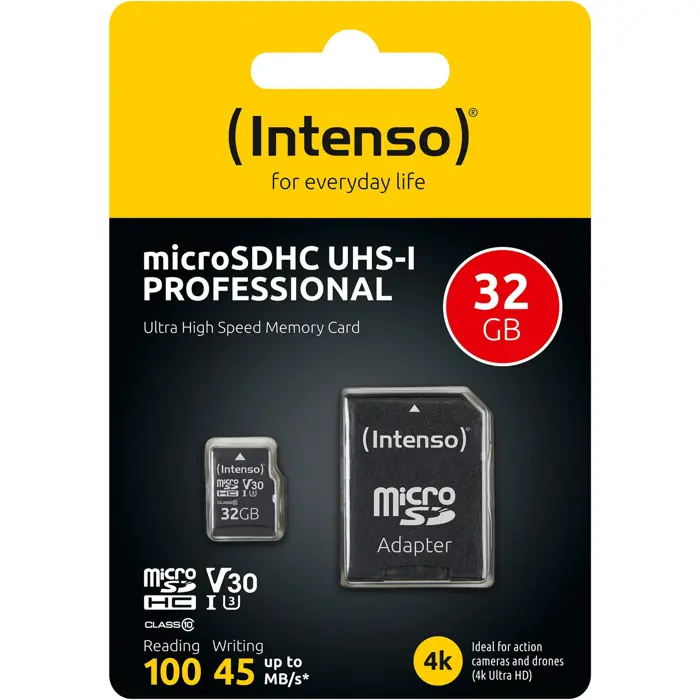 Intenso microSDHC Professional 32GB, UHS-I/Class 10 (3433480)