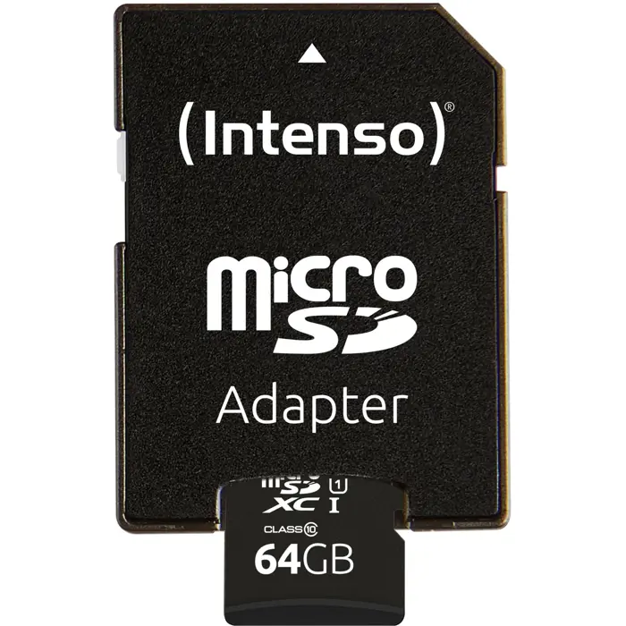 Intenso UHS-I Performance 64 GB microSDXC, memory card (black, UHS-I U1, Class 10)