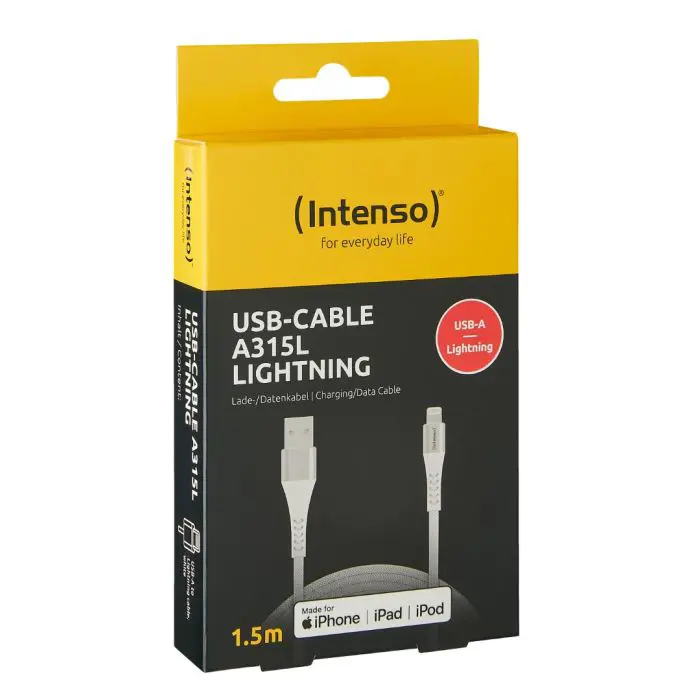 Intenso USB-A to Lightning cable A315L, 1.5M