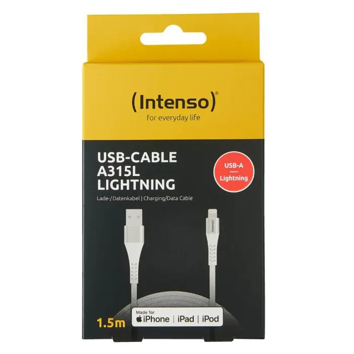 Intenso USB-A to Lightning cable A315L, 1.5M