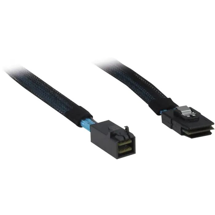 Inter-Tech cable SFF 8643 > SFF 8087 (black, 0.75 meter (sheathed))