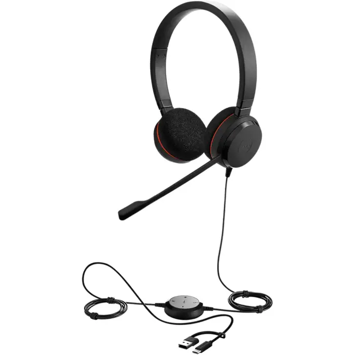 Jabra Evolve 20 (black, Microsoft Teams version, USB-C and USB-A, stereo)