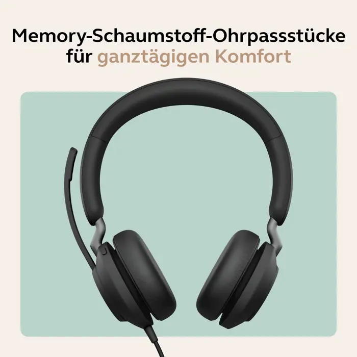 Jabra Evolve2 40 SE (black, UC version, stereo, USB-A and USB-C)